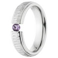 thumbnail image 2 of Amethyst 5mm Stainless Steel Custom Tension Set Ring, 2 of 3