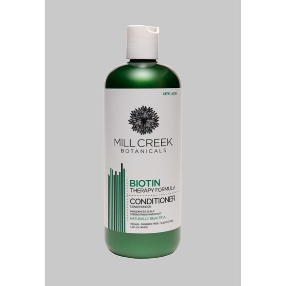 Mill Creek Botanicals Biotin Conditioner, Invigorates Scalp, 14 oz, 2-Pack