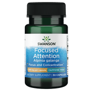 Swanson Focused Attention Alpinia Galanga - Caffeine-Free 300 mg 30 Caps