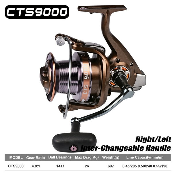 Leadingstar 14+1bb Bearing Fishing Reel Max Drag Full Metal Spinning Reel Spinning Reel Long Casting Fishing Reel Color:cts10000 Other