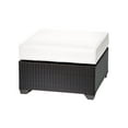 thumbnail image 1 of TK Classic Barbados Wicker Patio Square Ottoman in White, 1 of 6