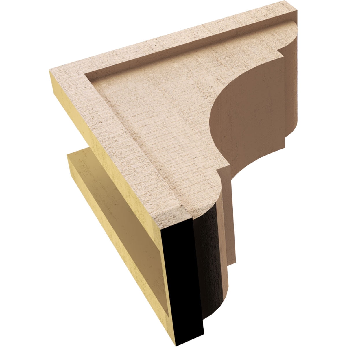 7"W x 14"D x 14"H Classic Bryant Rough Cedar Woodgrain TimberThane Corbel, Primed Tan