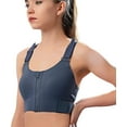 thumbnail image 4 of Zipper Adjustable Sports Bra For Women, High Impact Zip Front Sports Bra Post Surgery Bra With Adjustable Straps High Support, 4 of 5