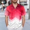 thumbnail image 2 of Hessimy Mens Short Sleeve Button Down Shirt Lightweight Wrinkle Free Untucked Dress Shirts(Red,XXL), 2 of 7