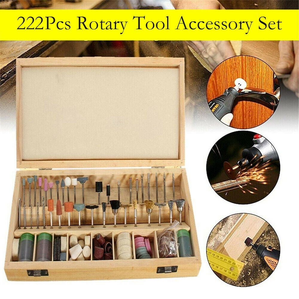 222pcs Rotary Tool Accessory Kit Set Grinding Polishing Cutting Bit Multi-Tool 