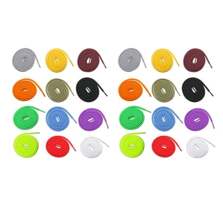12 Pair of Replacement Shoelaces Round Shoe Laces Strings for Sports Shoes Sneakers Skates (Assorted Colors)