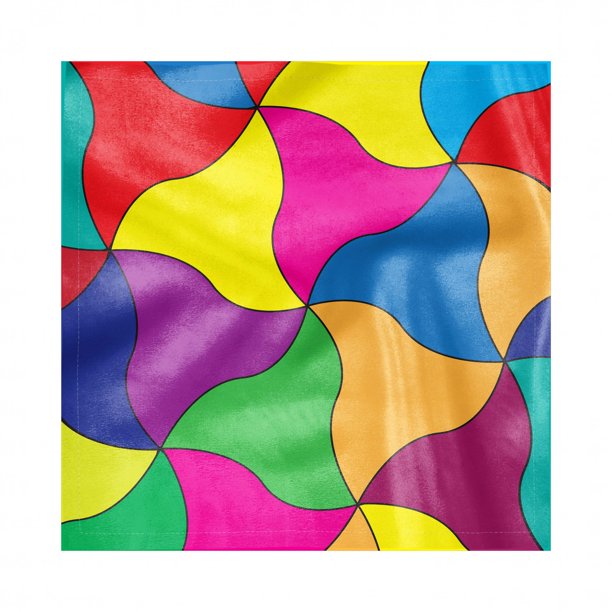 Abstract Geometry Napkins Set of 4, Modern Art Contemporary Fragments