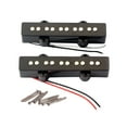 thumbnail image 1 of BRIGHTFUFU Pastillas para bajo eléctrico de 5 cuerdas, juego de pastillas de mástil y puente para bajo Jazz JB, piezas y accesorios de guitarra de estilo abierto GMB08, color negro, 1 of 8