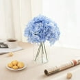 thumbnail image 4 of 10pcs Blue Hydrangea Artificial Silk Flowers Full Hydrangea Flowers with Stems for Wedding Home DIY Party Shop Baby Shower Decor, 4 of 11