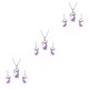 thumbnail image 1 of Qarigey Conjunto de aretes de gancho para collar, aniversario estético, cumpleaños, boda, joyería nupcial, regalo personalizado para hija, púrpura Type1 NO1 Qarigey CBP224327, 1 of 6