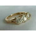 thumbnail image 3 of 3CT Round Cut Lab Created Diamond 3 Stone Engagement Ring 14K Yellow Gold Plated, 3 of 3