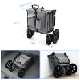 thumbnail image 4 of SaveJoy 3-in-1 Stroller Wagon for 2 Kids, Collapsible Toddler Wagon with Removable Canopy, 5-Point Harness and All-Terrain Wheels, 4 of 8