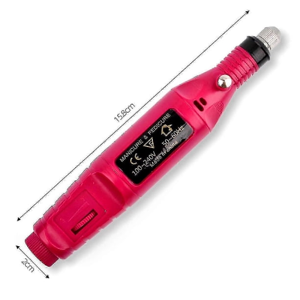 Lima eléctrica profesional para uñas de los pies gruesas - Kit de manicura y pedicura con múltiples accesorios