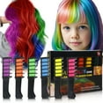 thumbnail image 2 of 6 Color Temporary Hair Chalk Comb Set, Festive Fun Hair Chalk Combs, Temporary Bright Hair Color Dye, Washable Hair Dye for Girls Kids Gifts on Birthday Cosplay Party for All Ages, 2 of 9
