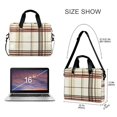 thumbnail image 3 of FORMRS 16" Laptop Sleeve Bag Carrying Case with Handle Travel Shoulder Briefcase, Cream Plaid, 3 of 8