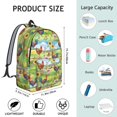 thumbnail image 5 of Rooster and Farm Green Pattern Backpack for School, Cute School Bag with Adjustable Shoulder Straps and Padded Back, 15.7"x11.8"x5.5", 5 of 5