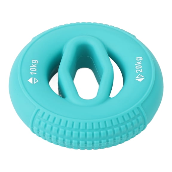 Riousery Grip Strength Trainer Ring Silicone Hand Forearm Strengthener Wrist Training Decompression Hollow Grass Green 10-20KG 3.15 inches / 8.00 cm