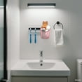 thumbnail image 3 of Adorable Bear Hug No Drill Wall Mounted Toothbrush Holder with Toothpaste Shelf Bathroom Organizer Drying Rack, 3 of 3