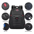 thumbnail image 2 of Mochila Escolar Impermeable Antirrobo Grande Para Viaje Laptop 17'' Con Puerto De Usb/audifonos P/hombre Y Mujer, 2 of 6