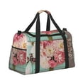 thumbnail image 2 of Disketp Vintage Typewriter Floral Bolsa de Viaje Tipo Duffle, Bolso de Mano para Fin de Semana para Mujer, Bolsa de Gimnasio Ligera para Hombre, Esencial para Viajes, 2 of 7