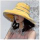 thumbnail image 3 of K34 Women's Hat Bucket Hat Fashion Panama Anti-uv Summer Hat Big Brim Hat Double-sided Fisherman Hat, 3 of 4