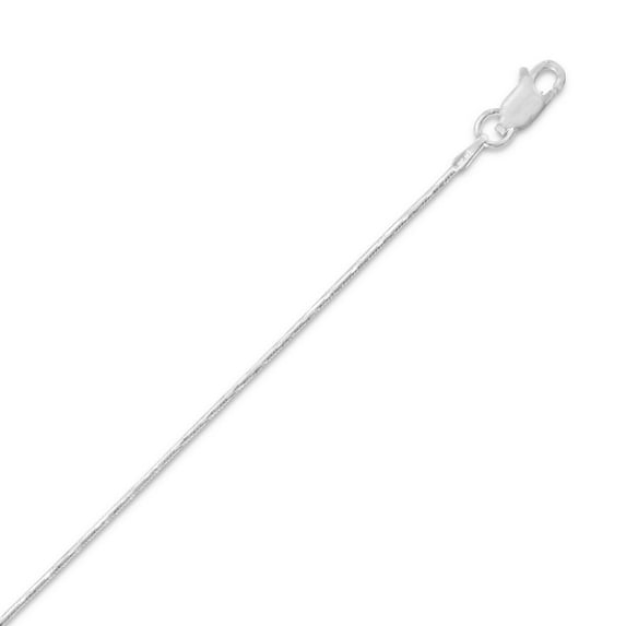 .925 Sterling Silver Diamond Cut 025 Snake Chain (1mm) Women's Necklace