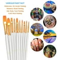 thumbnail image 3 of Paint Brushes Set, 2 Pack 20 Pcs Round-Pointed Tip Nylon Hair Artist Acrylic Paint Brushes for Acrylic Painting Oil Watercolor, Face Nail Art, Canvas, Miniature Detailing & Rock Painting, Blue, 3 of 14