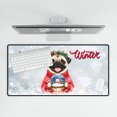 thumbnail image 4 of Hello Welcome Winter Pug Holding Snow Globe Snowman Desk Mat Full Keyboard Mouse Pad Dog Lover Gifts Large Mousepad - 13015, 4 of 5