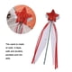 thumbnail image 4 of Vogacara Varita de fiesta temática Simple a la moda, borlas de vestir brillantes con cintas, varita de hada exquisita para niña encantadora, rojo Juguetes Vogacara FN010387-03B, 4 of 6