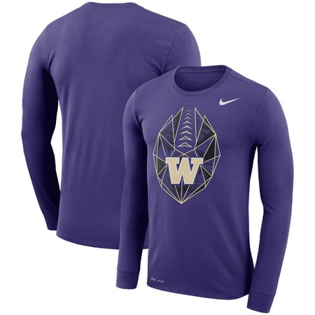 Washington Huskies Nike Football Icon Performance Long Sleeve T-Shirt -