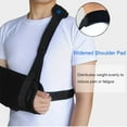 thumbnail image 3 of Arm Sling Shoulder immobilizer for Shoulder Injury with Back Belt Men & Women Shoulder Immobilizer Left and Right Arm Lightweight Rotator Cuff Arm Support for Elbow Wrist Injury -(Size L), 3 of 6