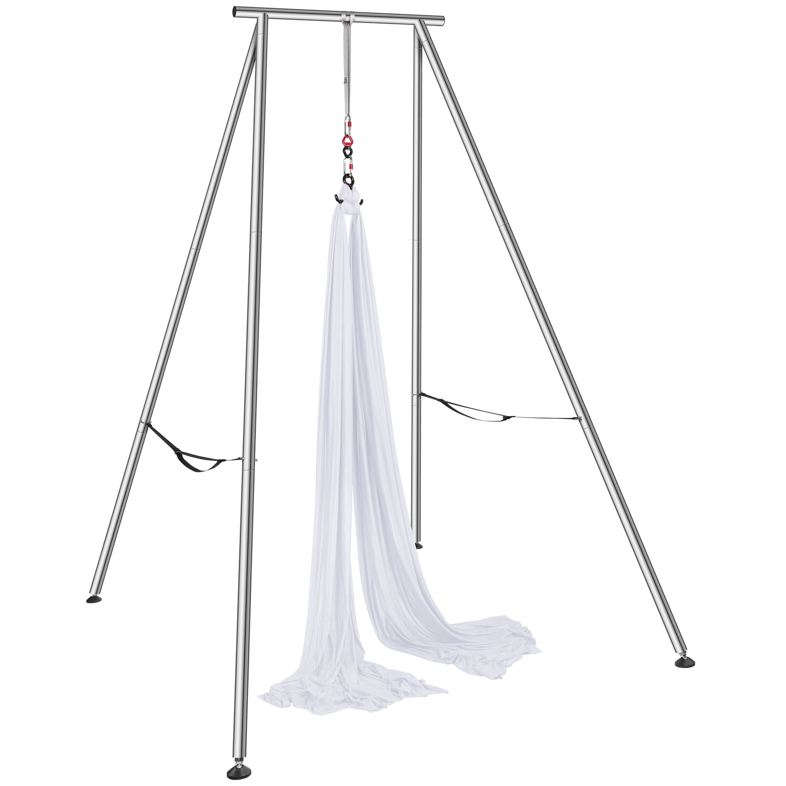 KFFKFF 551.15 lbs Yoga Swing Stand Hammock Aerial Silk Kit Load Yoga Frame White