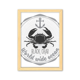 thumbnail image 1 of Crab sketch organismo marino patron Cuadro de madera decorativa marco de casa A4 Unbranded, 1 of 3