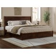 thumbnail image 4 of AFI Casanova King Solid Wood Platform Bed with Panel Footboard and Twin XL Trundle, Walnut, 4 of 15