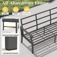 thumbnail image 6 of Mvpipi 4 Piece Aluminum Patio Furniture Set, Metal Outdoor Conversation Set w/3-Seat Sofa, 2 Rocking Swivel Chairs, Side Table, Patio Bistro Set w/5" Thickened Cushions for Backyard, Poolside, Gray, 6 of 8