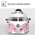 Rollplay 6V VW Type 2 Bus Rideon Battery Powered Toy Car, Pink
