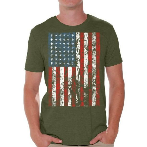 custom t shirts with american flag on sleeve