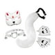 thumbnail image 1 of Conjunto de máscara y cola de gato y zorro, bonito collar para Halloween, espectáculos, cumpleaños Blanco Rojo, 1 of 9