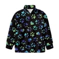 thumbnail image 4 of Uorisanigo Girls Sweatshirts Fashion Quarter-Zip Pullover Sweatshirts Oversized Heart Dog Paw Print Long Sleeve Pullover Top Casual Fall Trendy Clothes Half Zipper Crop Tops, 4 of 7