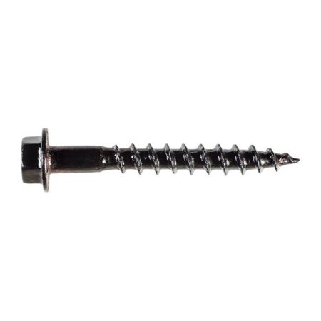 

No.10 x 1.5 in. Hex Wood Screw Black - Pack of 50