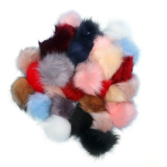 unbranded 30 Pcs Pom Pom Balls Craft Pom Poms Fake Pom Size 1