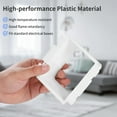 thumbnail image 4 of 3 Pcs Electrical Box Extenders, BE2 Electrical Outlet Box Extenders with 12 Screws, 2-Gang Electrical Power Box Extensions, Power Switch Receptacles Accessories, White, 4 of 6