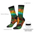 thumbnail image 4 of KLL Chameleon Print Cool Socks Men's Women's Crew Socks Funny Crazy Novelty Stockings, 4 of 6