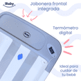 thumbnail image 4 of Bañera Tina Plegable Para Bebé Con Base Ibaby Fontana Transp Transparente Fontana gris, 4 of 5