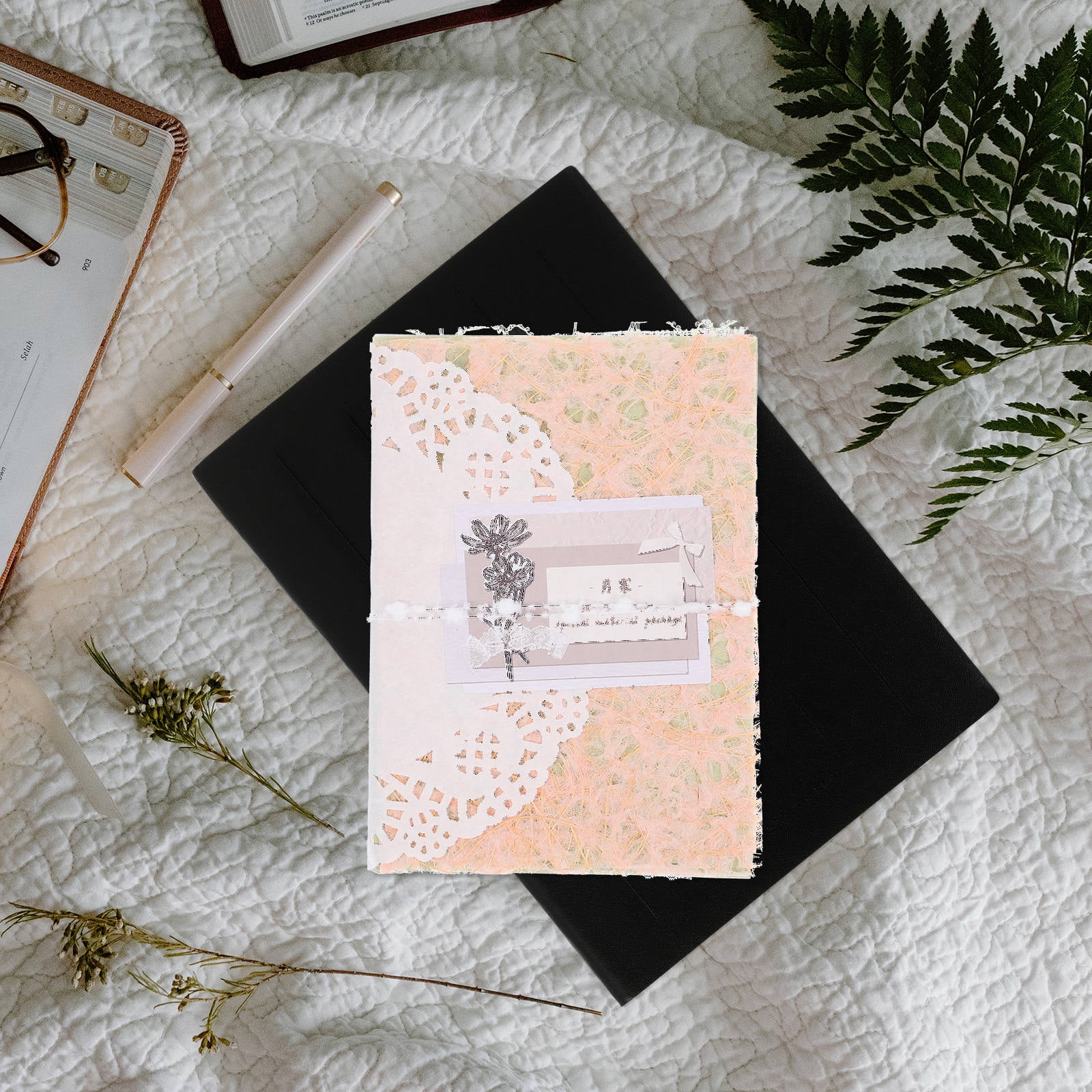 NICEXMAS Decorative Scrapbook Paper Set with Clear Vintage Patterns for Journals Notebooks Photo Albums and Crafts