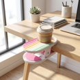 thumbnail image 2 of Clip-On Drink Holder - Secure Your Beverage Anywhere, Drinking Cup Holder Clip with Side Hole, Portable Cup Holder for Desk, Chair for Water Drink Beverage Soda Coffee Mug (Pink), 2 of 7