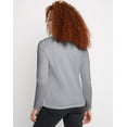thumbnail image 4 of Hanes Women's Long Sleeve Cotton T-Shirt Light Steel M, 4 of 7