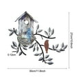 thumbnail image 2 of Decor Metal Art Metal Leaf Wall Decor Birds Outdoor Wall Art Wall Brown Wall Decor With Birdhouse New Practical, 2 of 6