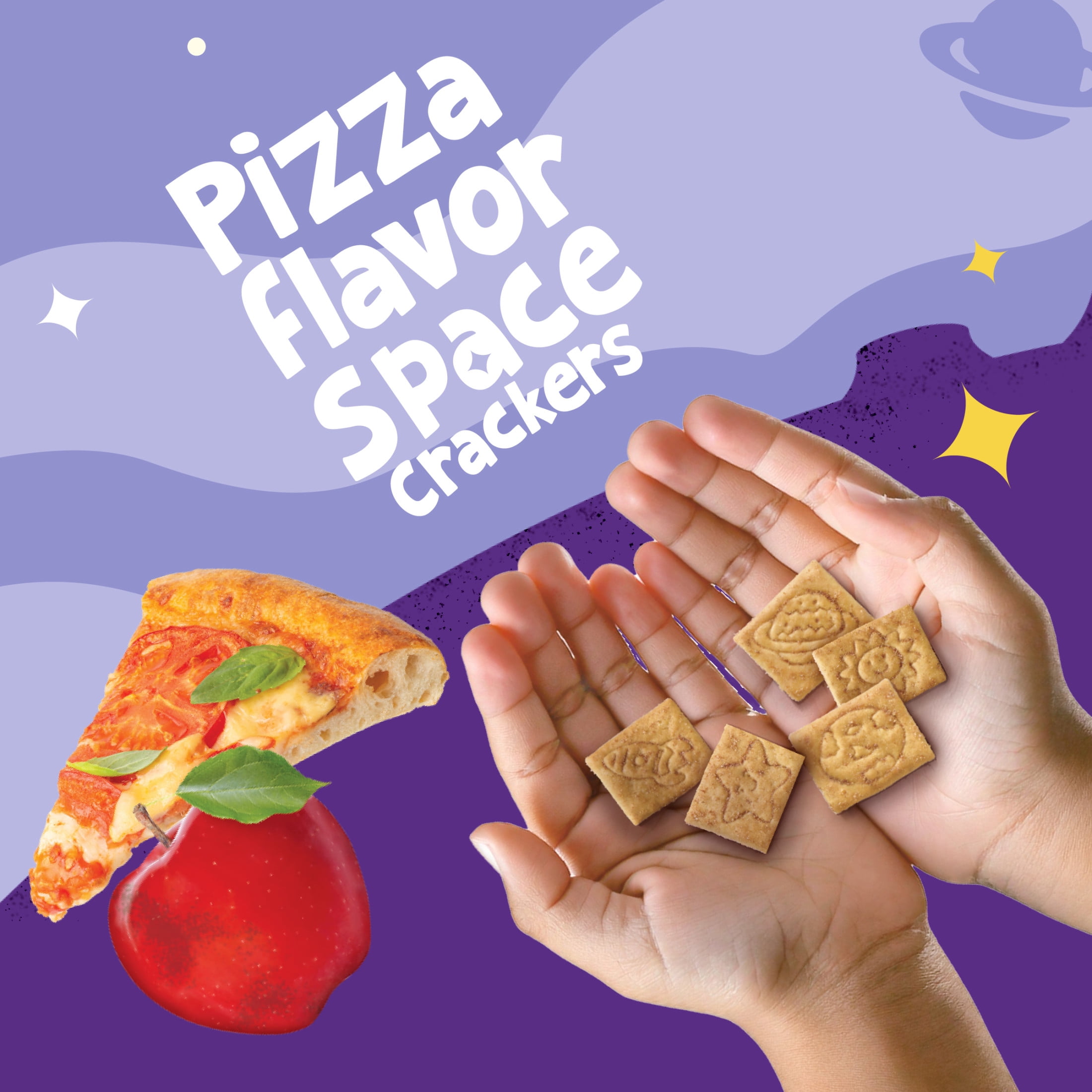 Get'ems from Gerber Pizza Space Crackers, Kids Snack, Iron, Vitamin E, Kids Crackers, 8PK 8.48 oz