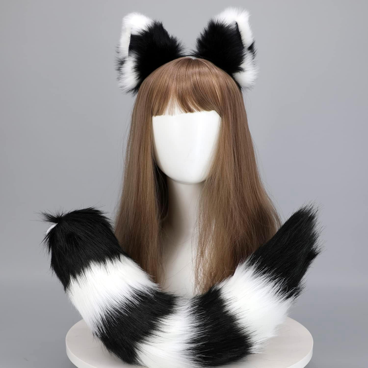 Diadema De Orejas De Zorro, Gato O Lobo – Hecha A Mano En Piel Sintética